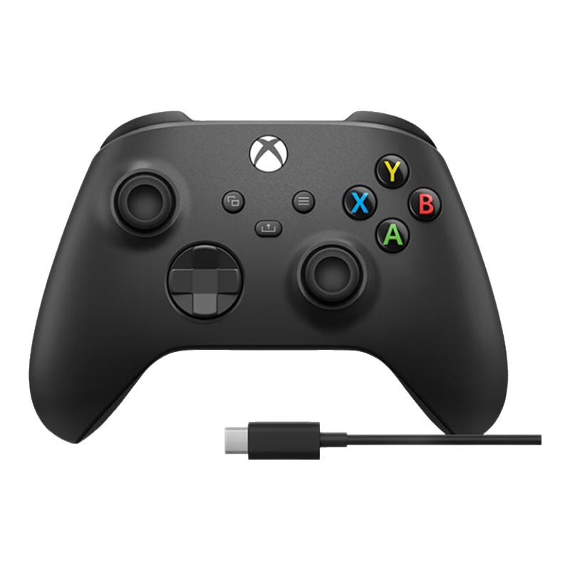 XBOX 微软XBOX无线游戏手柄 磨砂黑+USB-C线 蓝牙适配XBOX/PC/平板/手机Steam促销 黑神话悟空 影之刃零