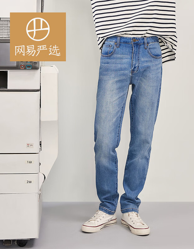 网易严选 男式牛仔裤 牛仔中蓝-四季常规款 83.54元