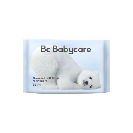 88VIP：babycare 婴儿面膜柔巾80抽12包加厚干湿两用绵柔巾非棉柔巾非湿巾 99.66