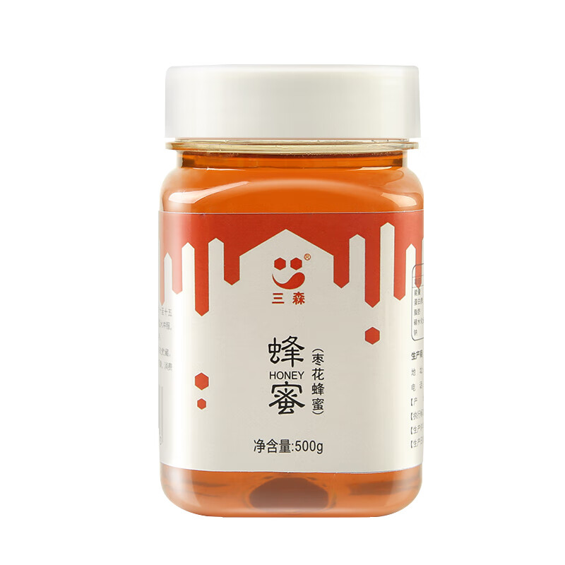 三森 枣花蜂蜜 自然成熟 500g 9.9元