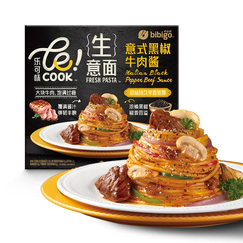 bibigo 必品阁 Lecook 奶油培根/番茄/黑椒酱生意面 252g*4盒 ￥57.8