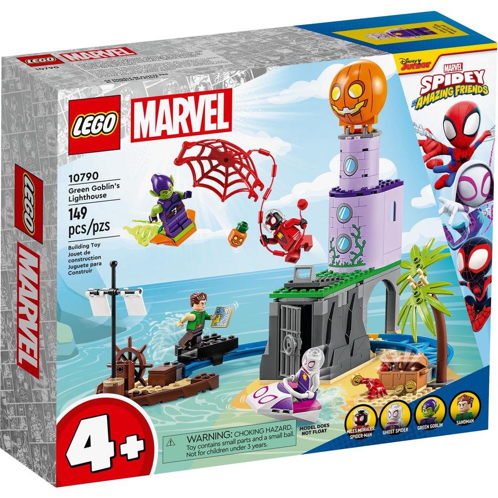 88VIP：LEGO 乐高 SpiderMan蜘蛛侠系列 10790 蜘蛛侠战队大战绿恶魔灯塔 146.05元（