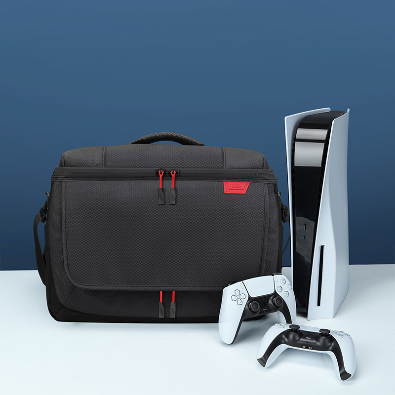 BUBM 必优美 适用索尼PS5收纳包便携旅行PlayStation游戏机PS4Pro包单肩防水防震