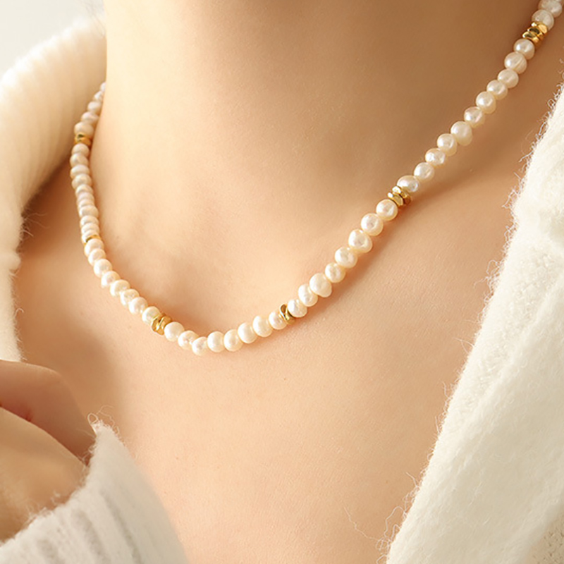 DAISY BEAUTY 法式不规则淡水珍珠项链女个性气质锁骨链 99.75元（需用券）