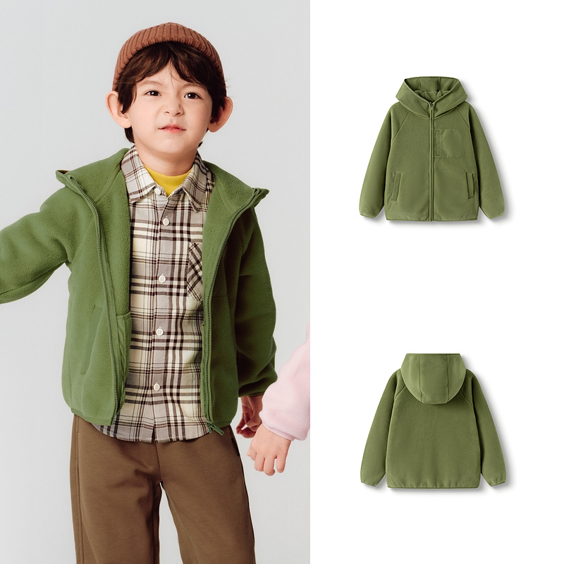 移动端：巴拉巴拉 童装儿童外套男童宝宝摇粒绒女童秋冬装时尚保暖上衣洋