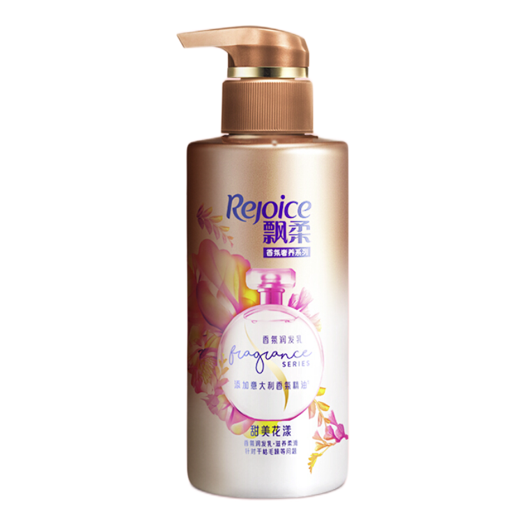 概率券：Rejoice 飘柔 甜美花漾香氛润发乳 300ml 10.43元