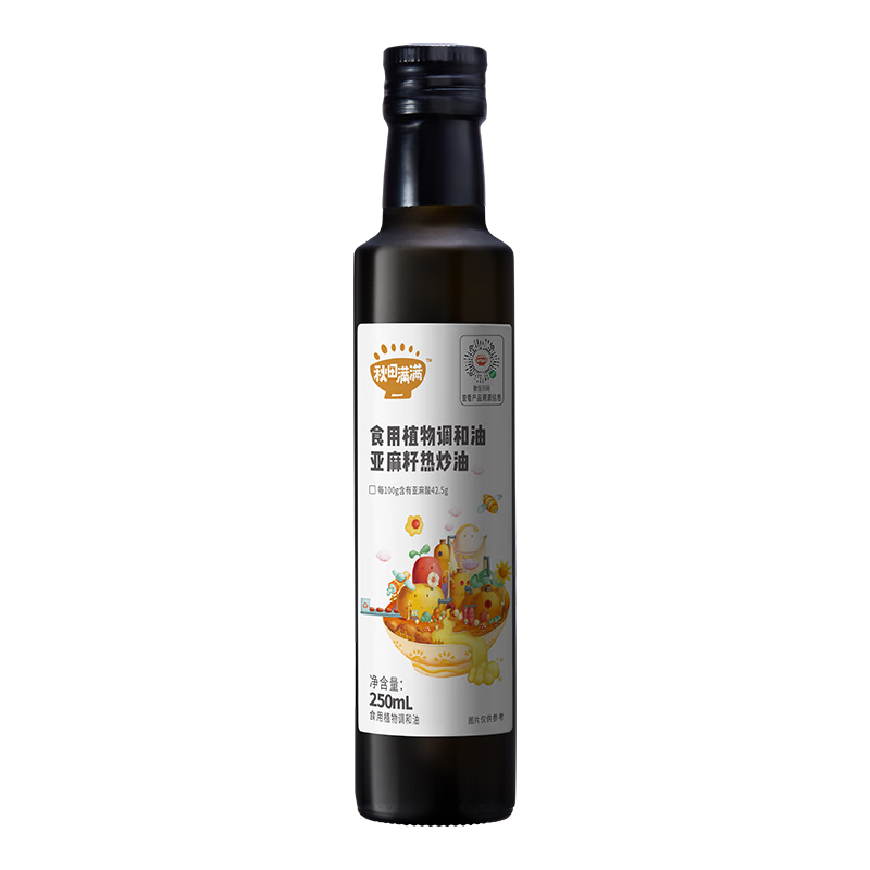 秋田满满 亚麻籽热炒油 250ml 66.18元 合33.09元/件