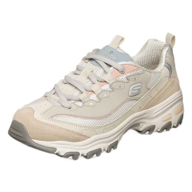 Skechers DLites 36 浅卡其 米白 粉色 赵露思同款 172.8元