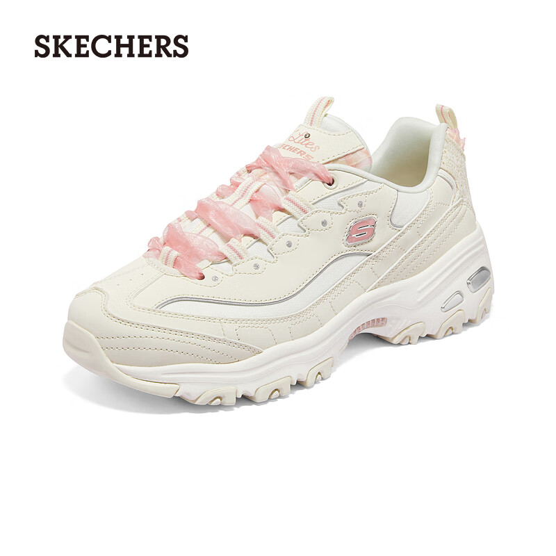 需首购，plus会员：SKECHERS 斯凯奇 女士秋季厚底增高百搭小白鞋 239.85元 包邮