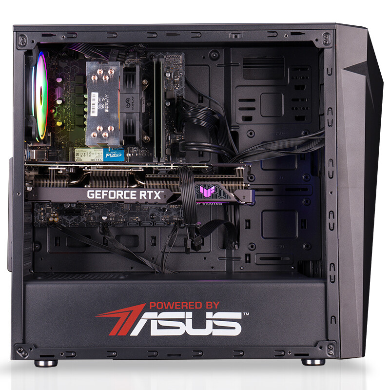 华硕 ASUS 未来者 十二代酷睿版 台式机 黑色（酷睿i5-12400F、RTX 2060 6G、16GB、5