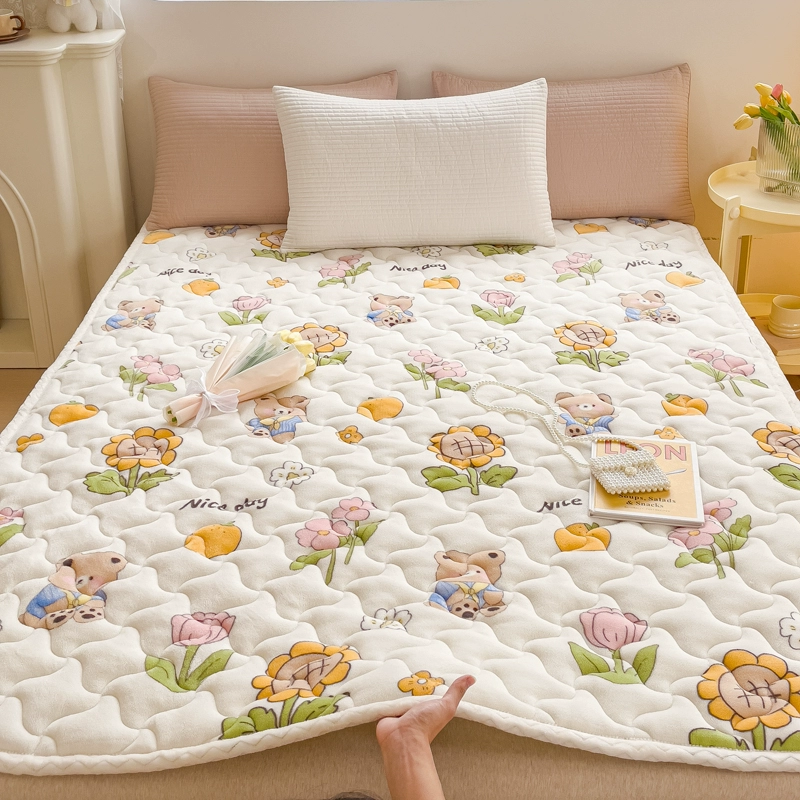 星晴 牛奶绒床垫软垫家用冬季珊瑚绒褥子薄垫子保暖法兰绒加厚毯子床褥 