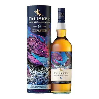 需入会：TALISKER 泰斯卡 8年 2021SR限定版 单一麦芽威士忌 700mL 送礼袋+红牌50ml