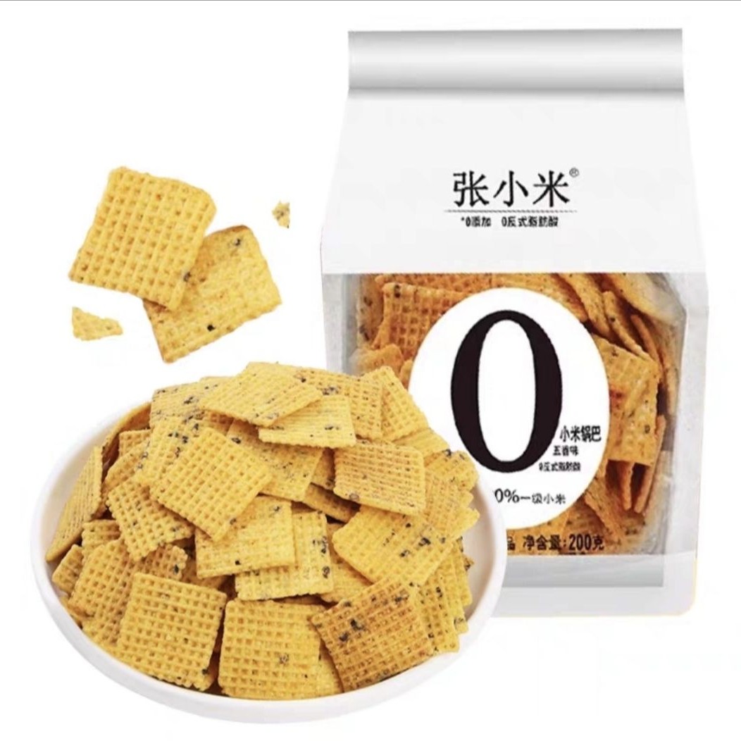 88VIP：张小米 0添加小米锅巴零食500g 8.15元