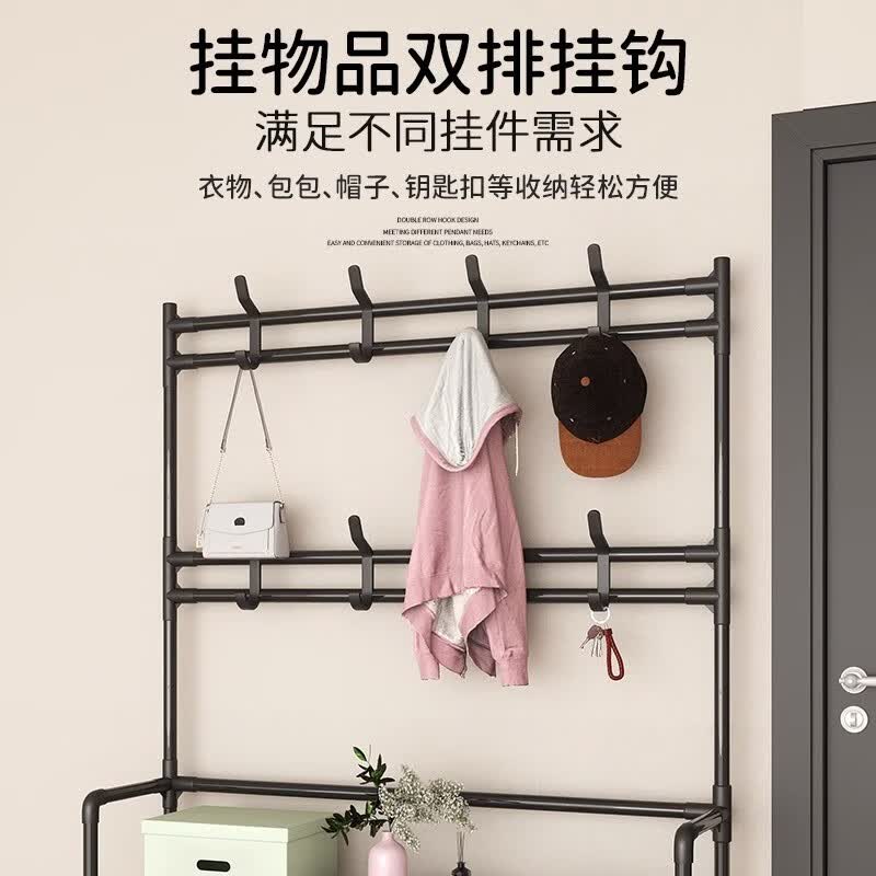 坤奉 简易鞋架 黑色 3层60cm 带4个挂钩 13.9元 - 86线报