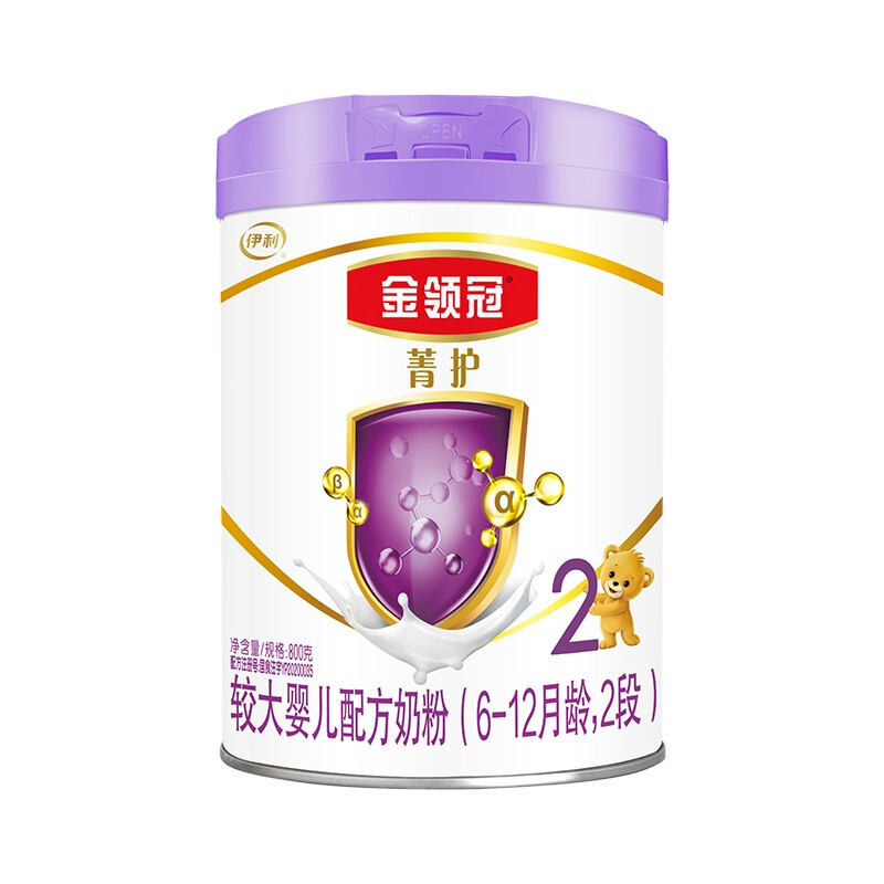 金领冠 菁护系列 较大婴儿奶粉 国产版 2段 800g 211.99元