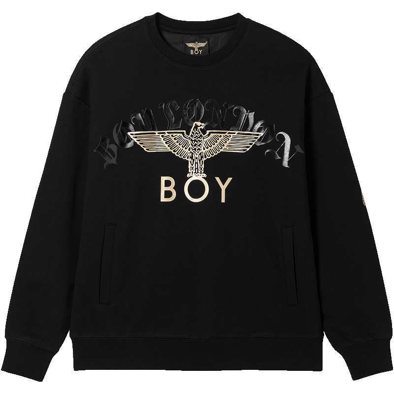 BOY LONDON【守护天使】潮牌长袖中性风春夏设计感黑色潮酷时尚设计感圆领套