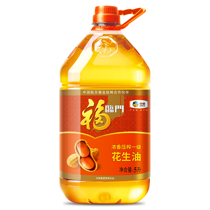 88VIP：福临门 浓香压榨一级花生油4L/桶食用油物理压榨风味浓郁中粮出品 1
