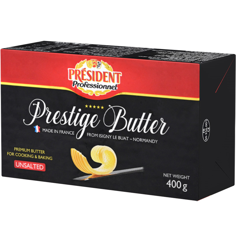 PRÉSIDENT 总统 法国精选发酵淡味黄油 400g*2 91.68元