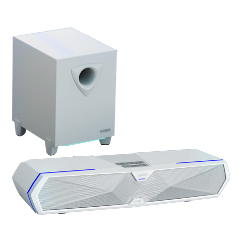 移动端、京东百亿补贴：漫步者 M30SW 2.1 桌面游戏音箱 润白 338.9元