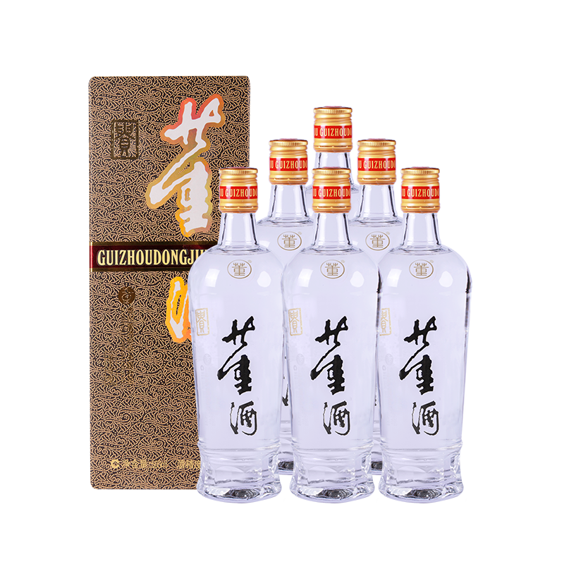 董酒 老贵董 董香型白酒 54度500ml 纯粮固态发酵 自饮送礼 口粮酒 54度 500mL 6