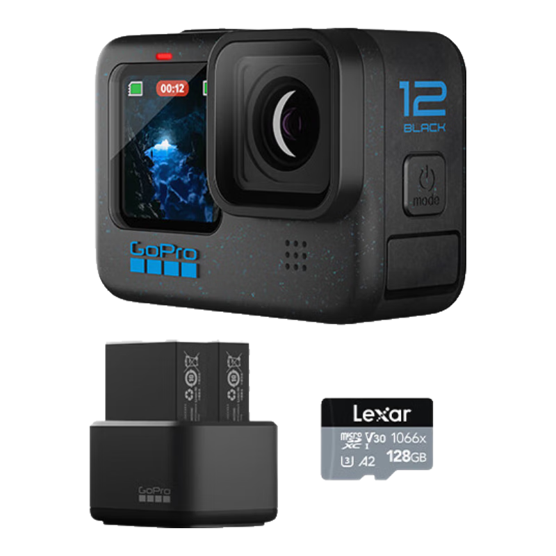 plus会员：GoPro HERO12 Black防抖运动相机 增强续航 防水相机 vlog潜水滑雪摄影