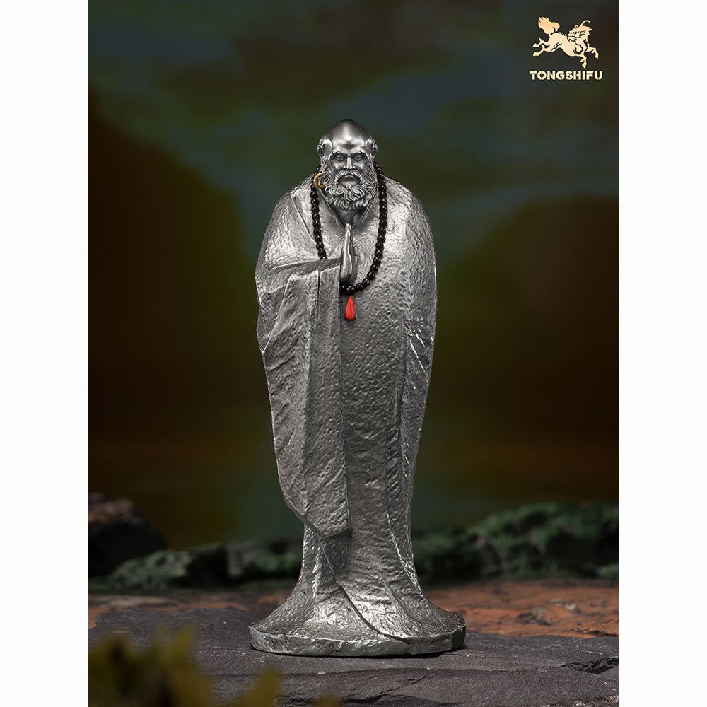 移动端：铜师傅 达摩祖师 客厅桌面白铜禅意摆件 193元