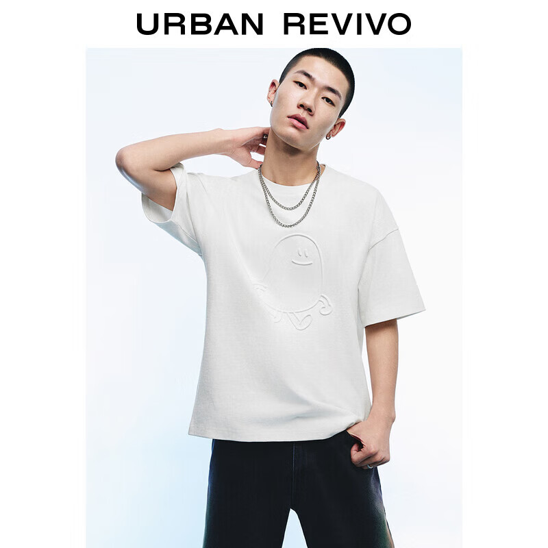 URBAN REVIVO UR2024夏季新款男装休闲趣味立体图案棉质圆领短袖T恤UMV440025 179元