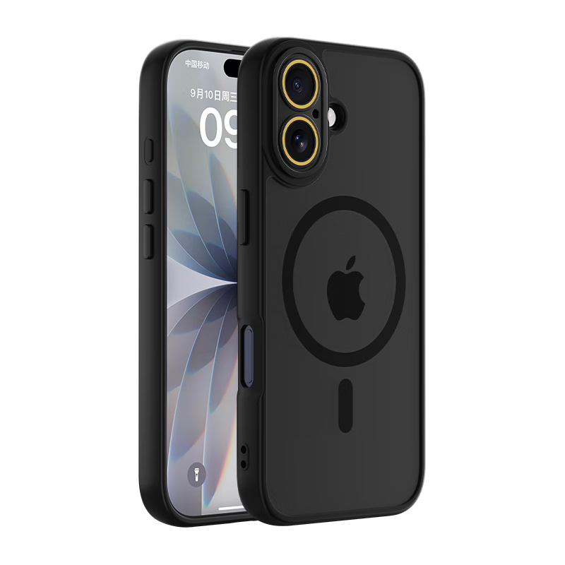 KEKLLE 磁吸 磨砂 防摔 抗指纹 手机壳 适配iPhone17 午夜黑 PC+TPU