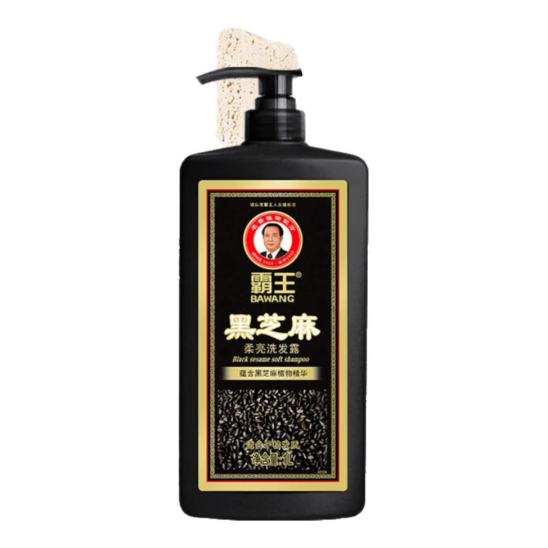 再降价: 霸王 男女士 黑芝麻洗发水 1000ml 12元(需领券)(微信小程序购买)