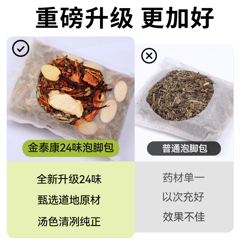 金泰康 JINTAI KANG JINTAIKANG 金泰康 足浴泡脚包30包加量装 共900克 9.9元（需用