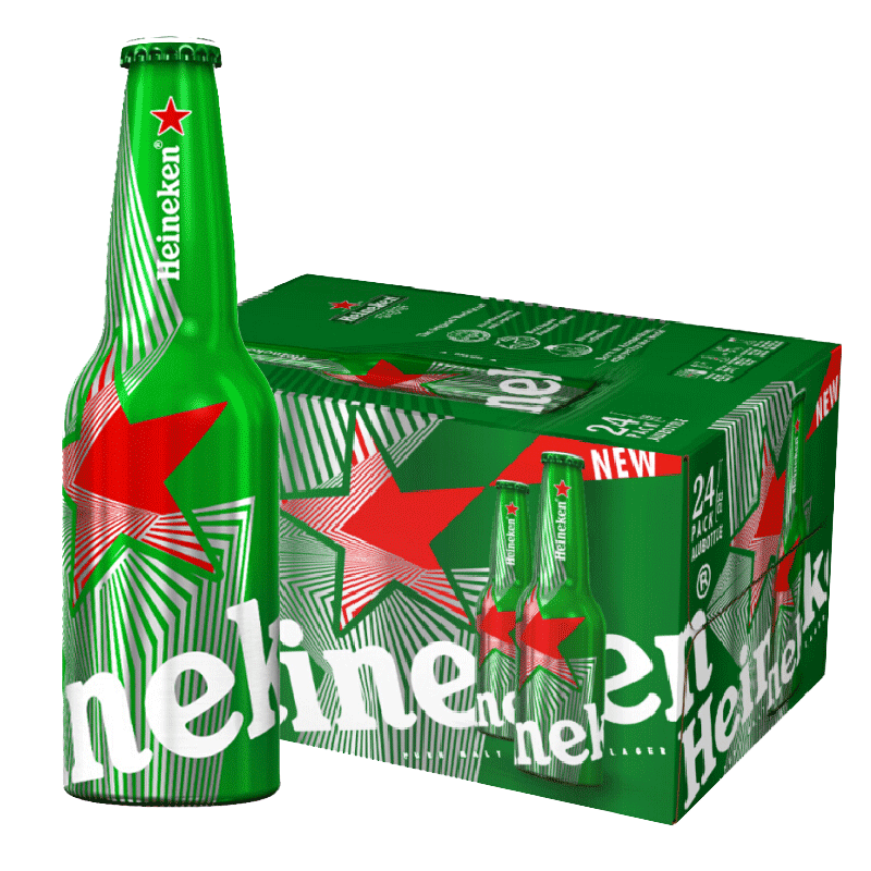 Plus会员：喜力 经典铝瓶330ml*24瓶整箱装 喜力啤酒Heineken 234.8元（需领券）