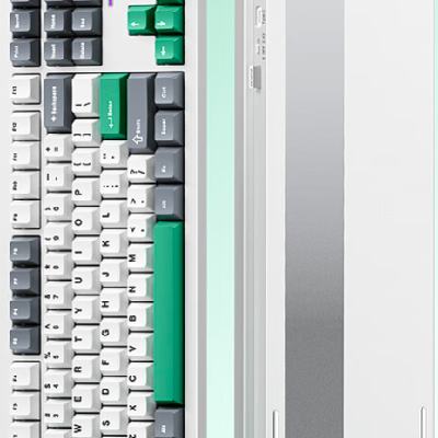 迈从（MCHOSE）GX87铝坨坨客制化机械键盘 云山白-雾蓝轴 278元