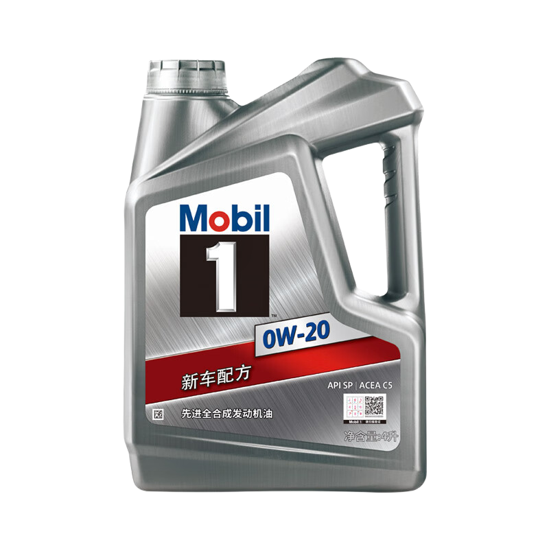 美孚 1号系列 银美孚 0W-20 SP级 C5 全合成机油 4L 134.3元（需用券）