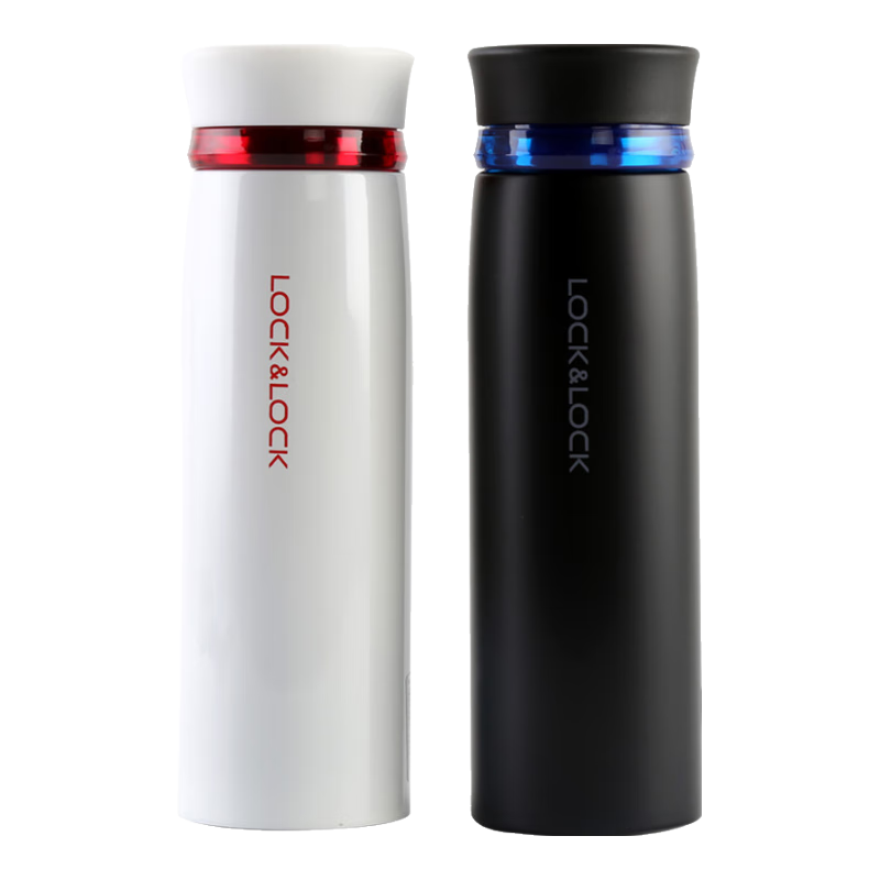 LOCK&LOCK 菲特旋盖轻量保温杯 白红黑蓝450ml*2 LHC4131S602 76.7元（需用券）