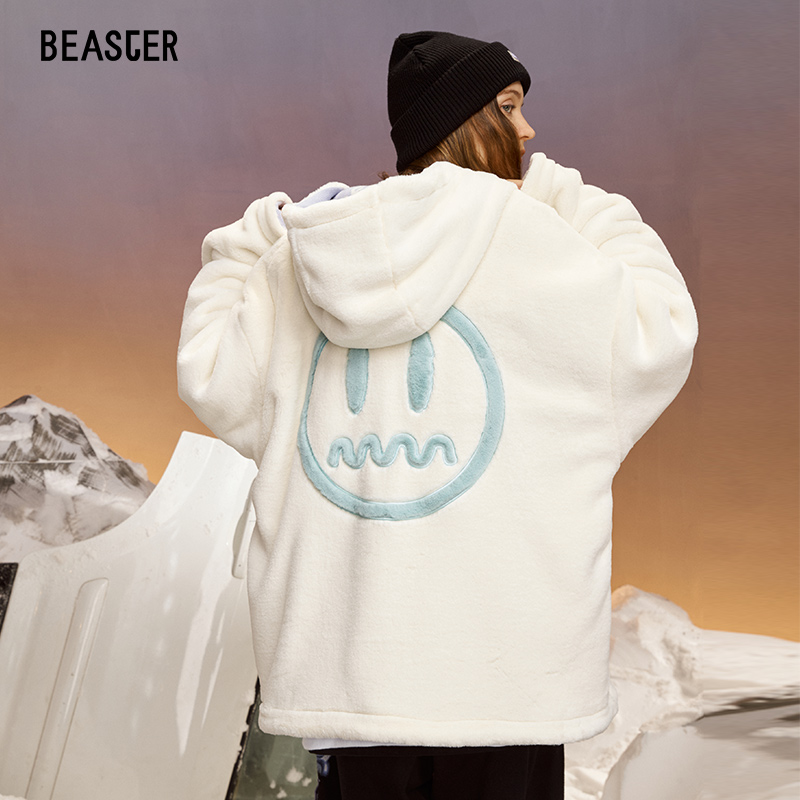 BEASTER 男女款双面穿外套 B046121149 米黄色/紫色 M 239元（需用券）