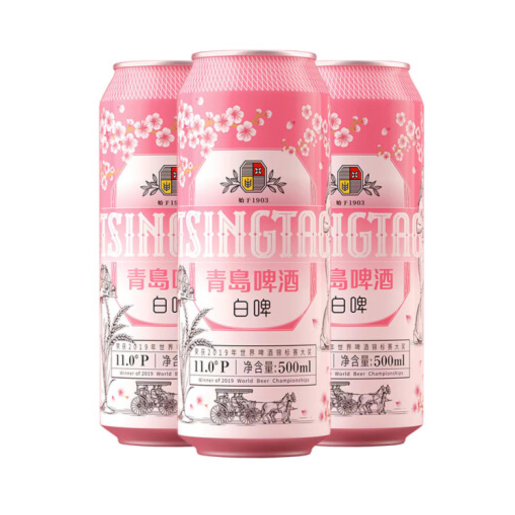 TSINGTAO 青岛啤酒 精酿白啤 樱花版 500ml*12听 65.61元（需买2件，需用券）