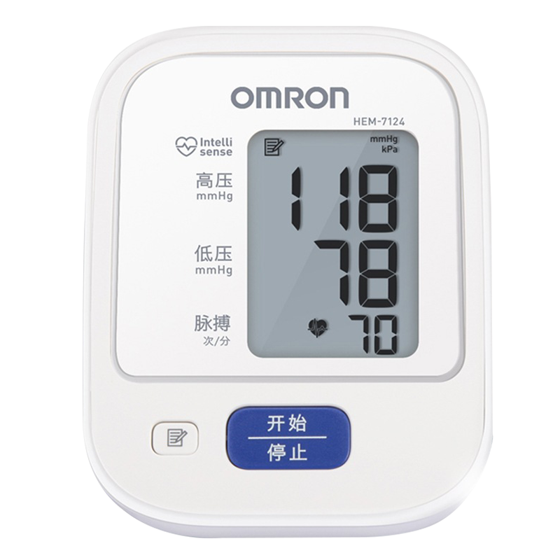 再降价： OMRON 欧姆龙 电子血压计上臂式血压仪 HEM-7124 125.3元 包邮