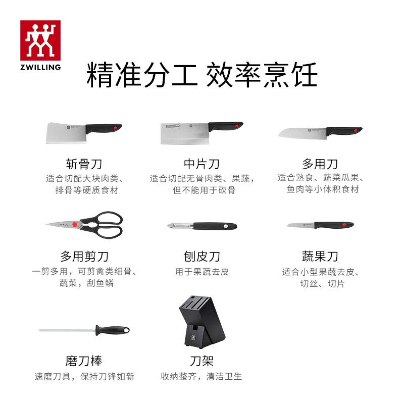 ZWILLING 双立人 红点系列 刀具套装 8件套 533.09元（需用券）