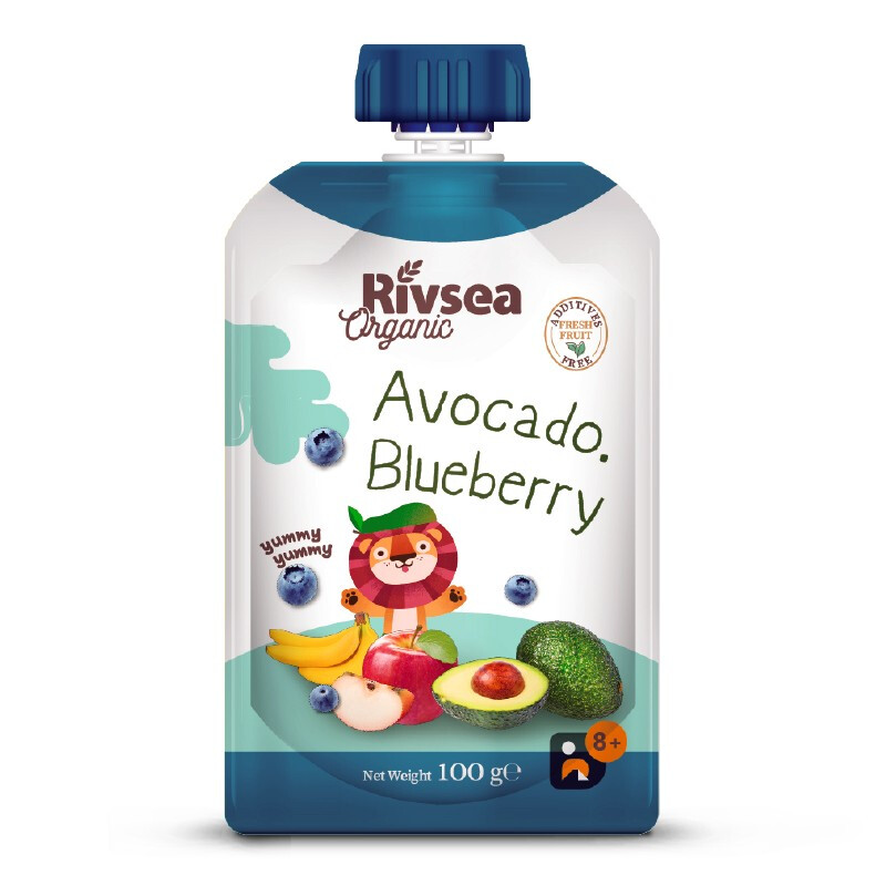 Rivsea 禾泱泱 果泥 西班牙版 3段 牛油果蓝莓香蕉苹果味 100g 19.93元（需买3件