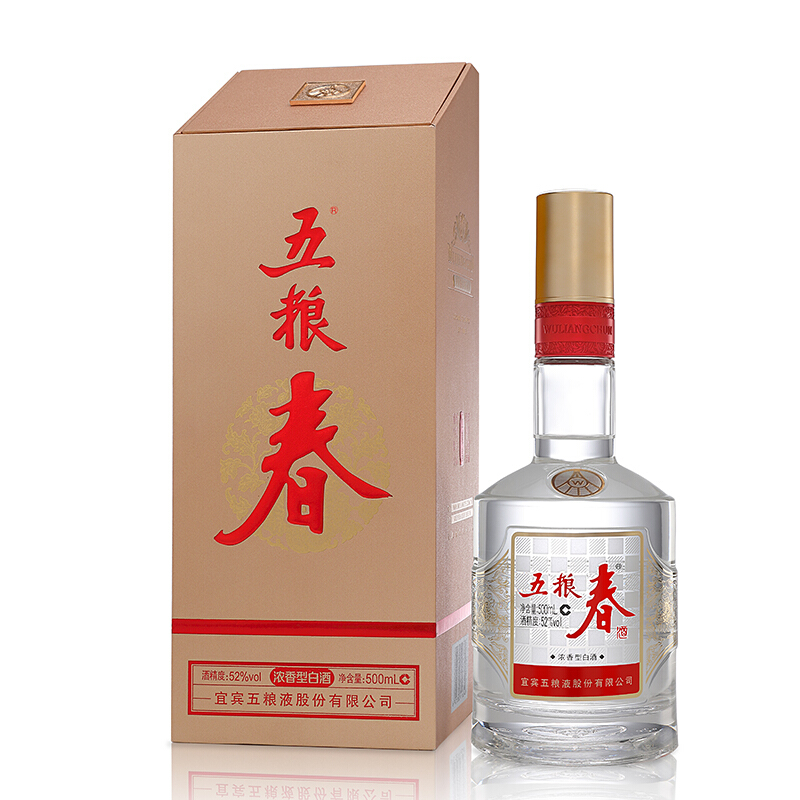 五粮春 WULIANGYE 五粮液 五粮春 52%vol 浓香型白酒 500ml 单瓶装 250元