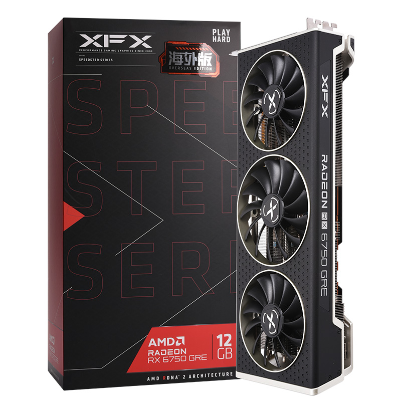 xfx 讯景 amd radeon rx 6750 gre 海外版 显卡 12gb 2249元(需用券