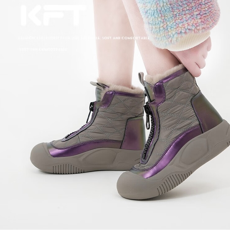 20点开始：KFT 女士4cm厚底雪地靴 KP241086M 129元包邮（双重优惠）