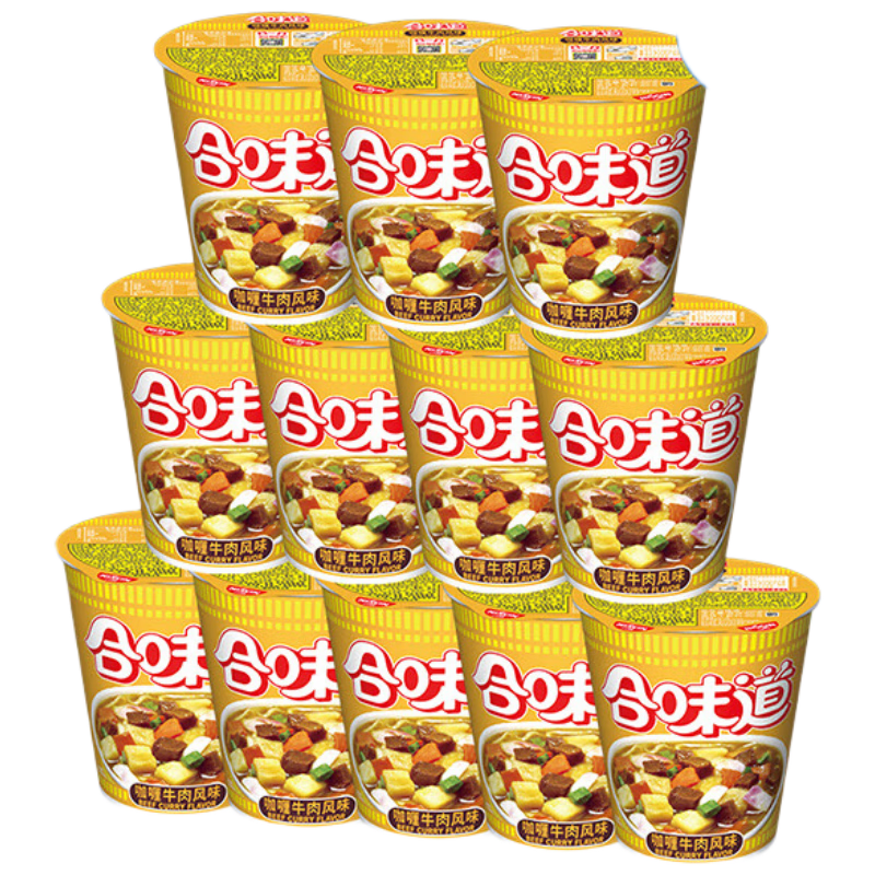 日清食品 合味道咖喱牛肉风味80g*12杯 36.95元