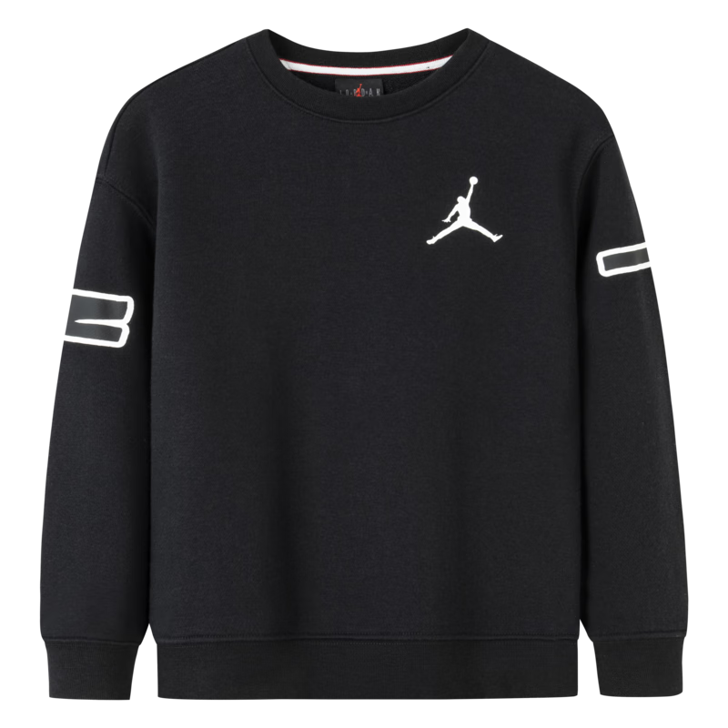 需凑单、PLUS会员：NIKE JORDAN 耐克AJ 男童毛圈卫衣 儿童运动休闲上衣 119.13元