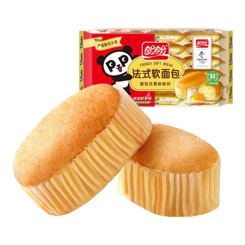 盼盼 法式软面包 奶香味 400g 营养早餐办公室零食点心 6.9元（秒杀渠道进入