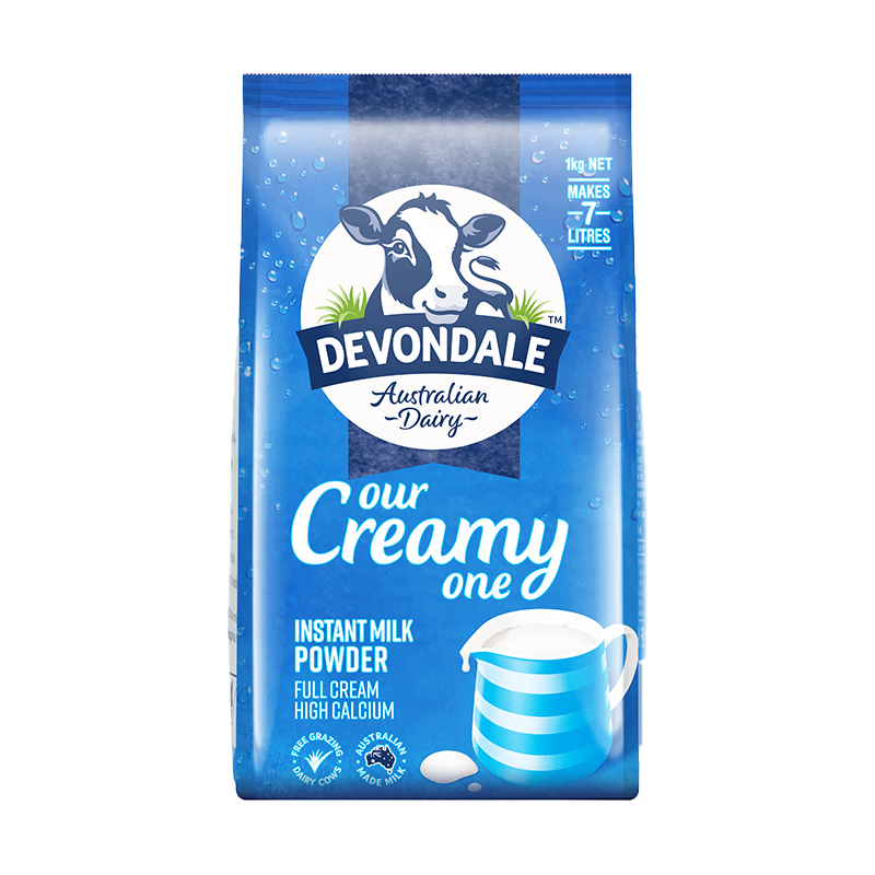 plus会员，京东百亿补贴:德运（Devondale）澳洲进口成人奶粉高钙高蛋白无蔗
