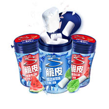 plus会员:炫迈（Stride）脆皮无糖口香糖 40粒双口味组合装 X3连罐（包装随机