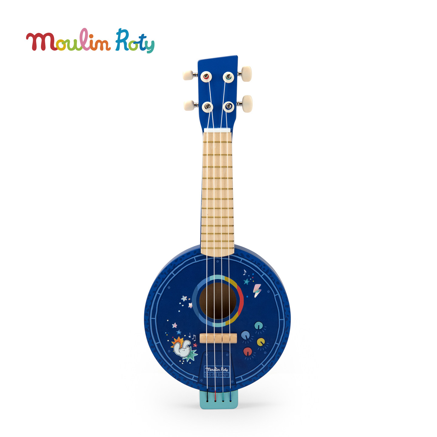 Moulin Roty 法国moulinroty茉兰若缇儿童玩具木制吉他班卓琴音乐启蒙益智礼物 39