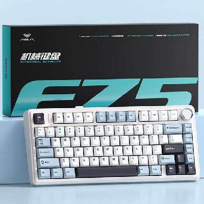 PLUS会员：AULA 狼蛛 F75客制化机械键盘 178.25元包邮（需用券）