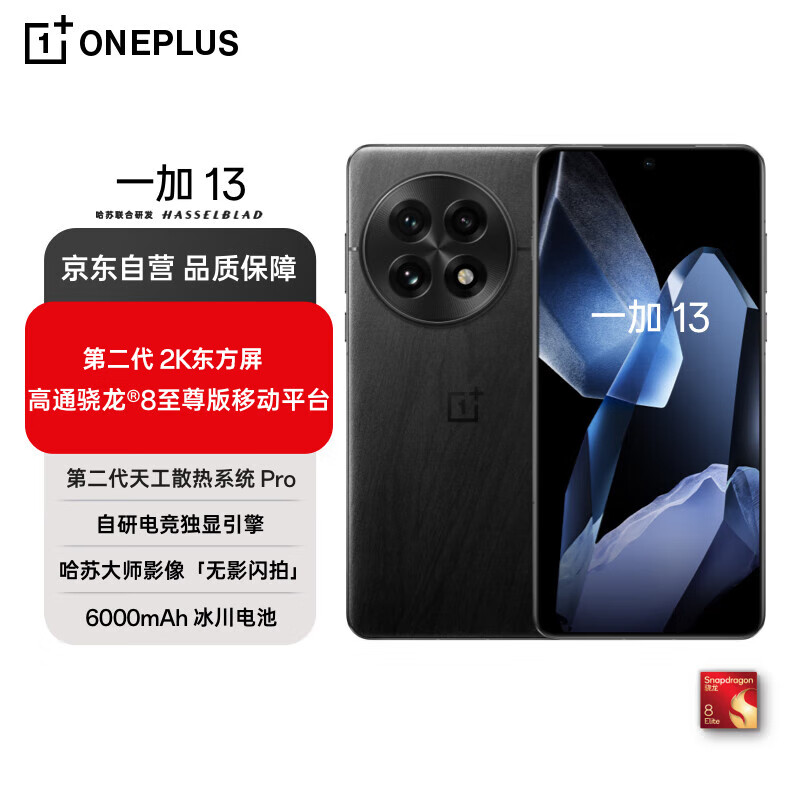 OnePlus 一加 13 16GB+512GB 黑曜秘境 高通骁龙8至尊版 6000mAh 冰川电池 AI智能游戏